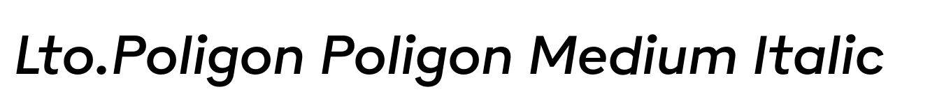 Lto.Poligon Poligon Medium Italic image